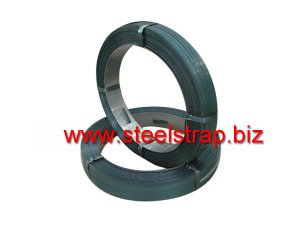 Blue tempered steel strapping (oscillated)
